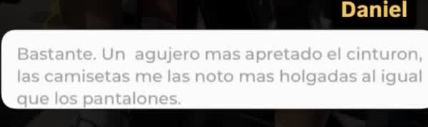 Mensaje de WhatsApp de Daniel
